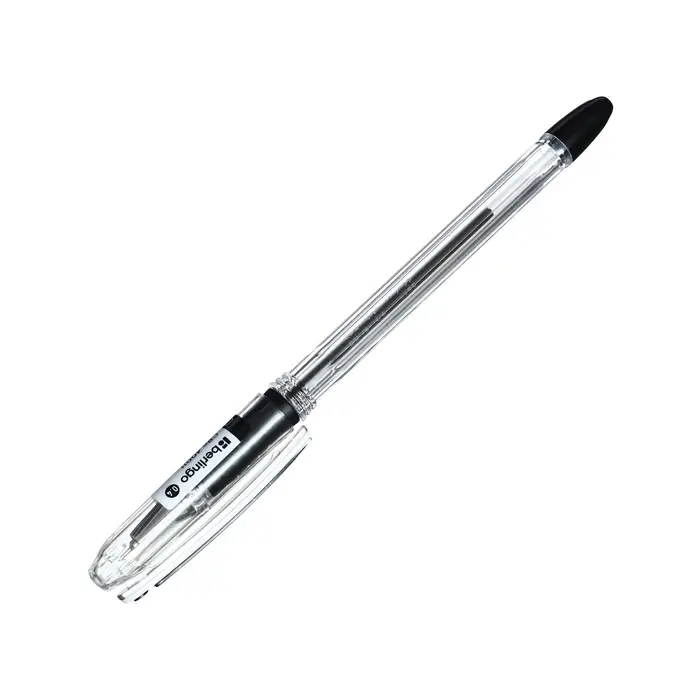 Ручка шариковая Berlingo. I-10, чёрный стержень, узел 0.4 мм, резиновый упор