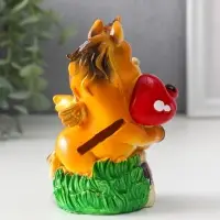 Копилка полистоун "Лошадка с мухомором" 5,5х8х12,5 см