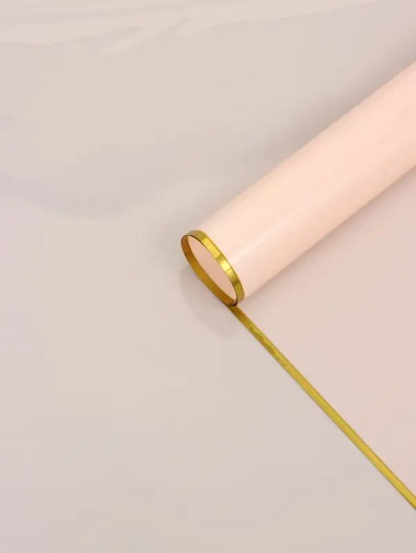 Пленка для цветов, &laquo;Кайма с тиснением&raquo;, пудра, 57&times;57 см