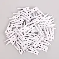 Прищепки для декора 50 шт., белые &mdash; 2.5 см