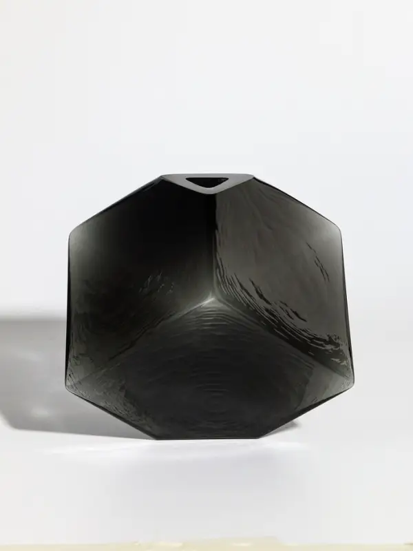 Ваза стекло настольная  Ваза стекло настольная "Джуди" 21х21 см, чёрный