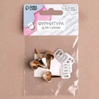 Ножки для дна сумки, 15×7 мм, 4 шт., цвет золотой
