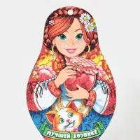 Доска разделочная сувенирная Дарим Красиво &laquo;Матрёшка. Лучшей хозяйке&raquo;, 15&times;23 см, дерево, разноцветная