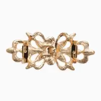 Зажим для кардигана "Ажур", цветы, цвет золотой в золоте Зажим для кардигана "Ажур", цветы, цвет золотой в золоте