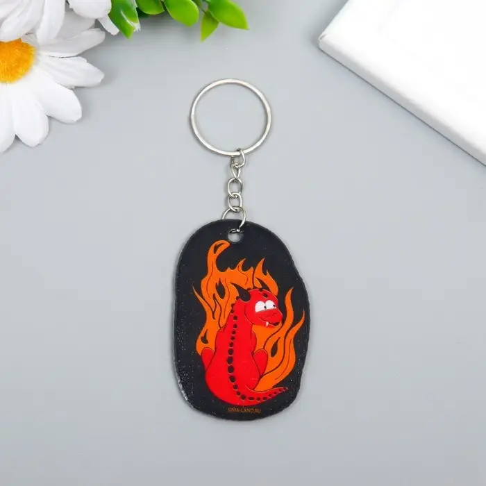 Брелок EVA  Брелок EVA "Дракон и огонь" 4х6 см