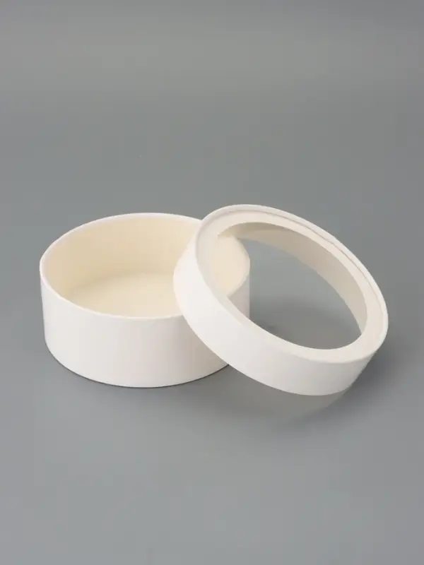 Коробка подарочная круглая с окном, завальцованная, белая, 15×6 см Коробка подарочная круглая с окном, завальцованная, белая, 15×6 см