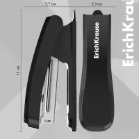 Степлер №10 15 л ErichKrause Clippy Classic, чёрный