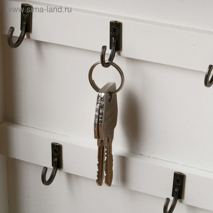 Ключница дерево 5 крючков Ключница дерево 5 крючков "Ключи. Любовь" 26х19х6 см