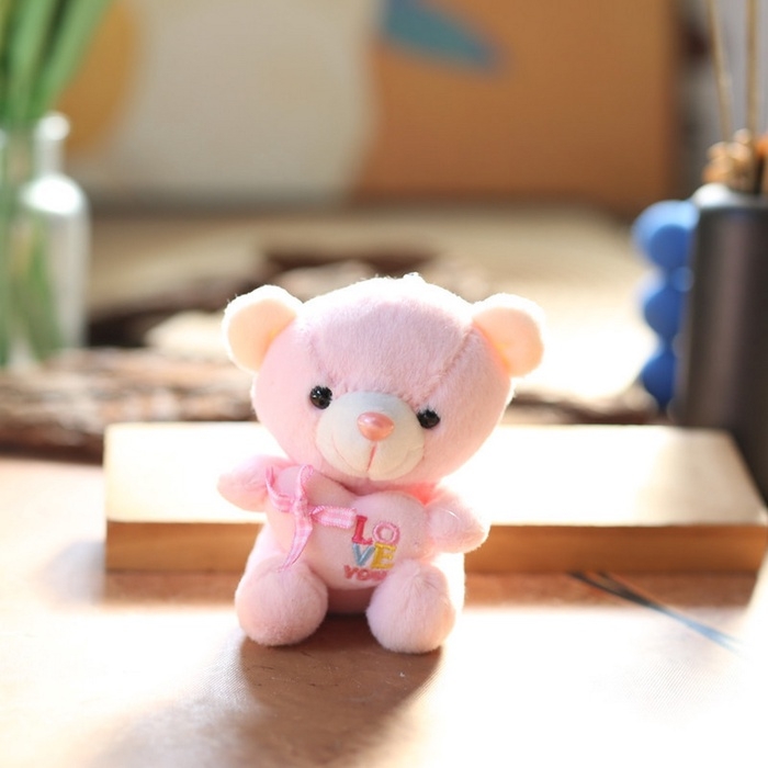 Мягкая игрушка «Медведь с сердцем», на брелоке, 12 см, цвет МИКС Мягкая игрушка «Медведь с сердцем», на брелоке, 12 см, цвет МИКС