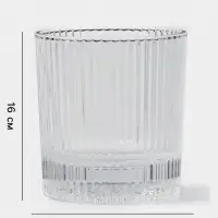 Стаканы для виски Magistro &laquo;Страйп&raquo;, 300 мл, 8.75&times;9.25 см, набор 6 шт., стекло, прозрачные