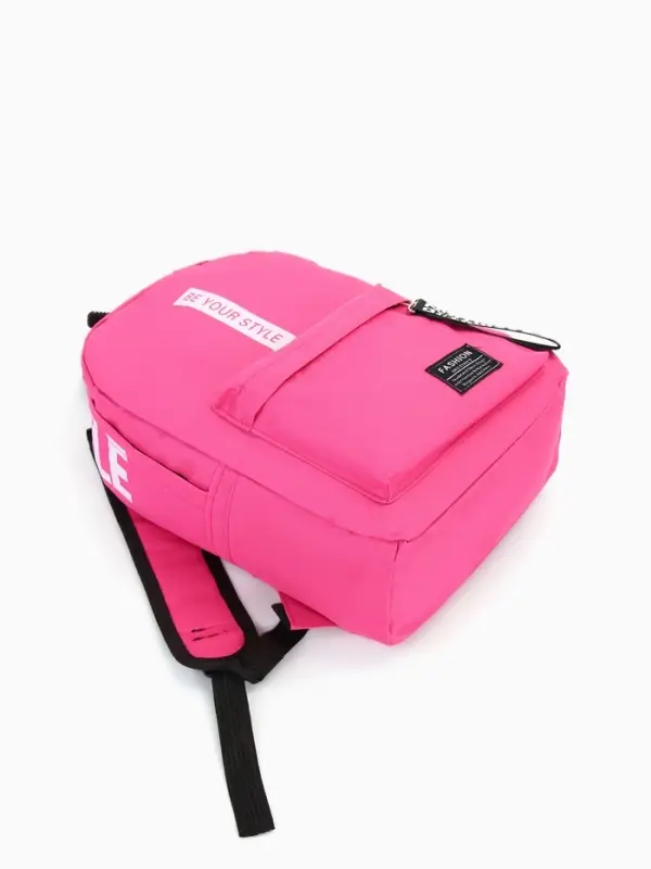 Рюкзак молодёжный на молнии, с карманами, размер 27&times;10&times;37.5 см, малиновый