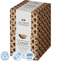Сахар порционный в стиках Деловой стандарт тростник 5г (200 шт/уп) шоу-бокс