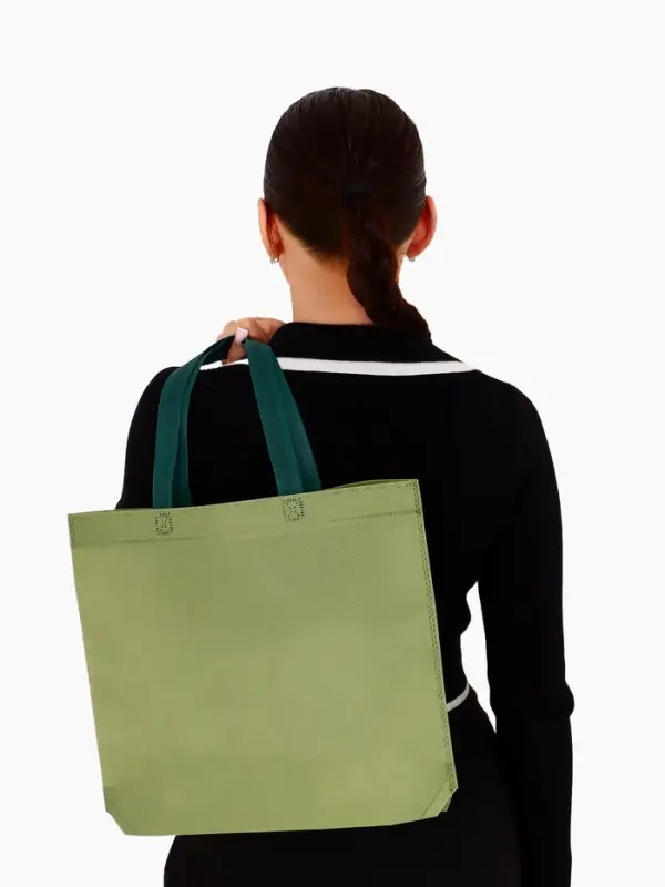 Пакет с петлевой ручкой, сумка - шопер &laquo;Эко&raquo;, 38&times;32&times;10 см, хаки