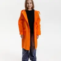 Дождевик детский RainDrop Kids, оранжевый, 8 лет (рост 118-128)