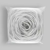 Шторная лента с люверсами, для драпировки, органза, d=4.2 см, 8.5 см, 50&plusmn;1 м, прозрачная, белая
