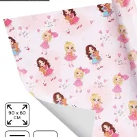 Бумага упаковочная &laquo;Принцесса&raquo;, глянец, 60&times;90 см
