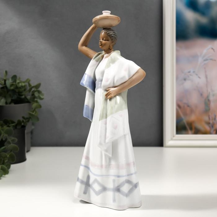 Сувенир керамика  Сувенир керамика "Африканка с кувшином на голове" цветной 28х8х12,5 см
