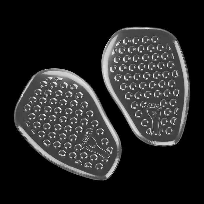 Полустельки для обуви, с протектором, силиконовые, 9.5&times;6.3 см, пара, прозрачные