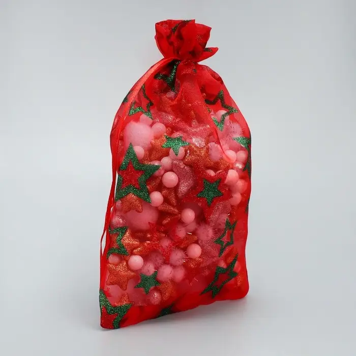 Мешочек подарочный органза «Звезда», 16 х 24 см +/- 1.5 см Мешочек подарочный органза «Звезда», 16 х 24 см +/- 1.5 см