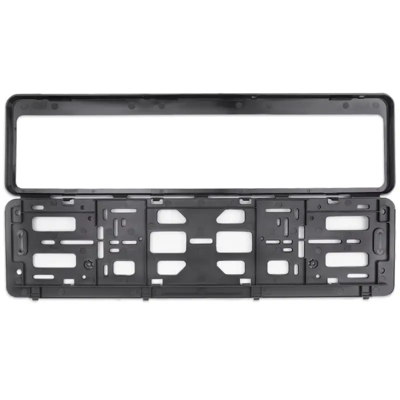 Рамка под номерной знак двусоставная (черная) AVS RN-24