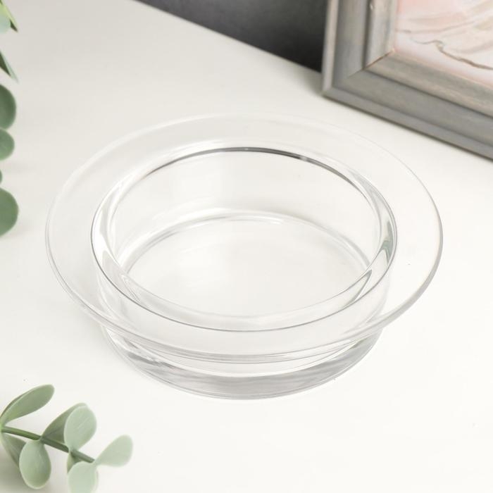 Подсвечник стекло на 1 свечу Подсвечник стекло на 1 свечу "Шляпа" прозрачный 3х12,3х12,3 см