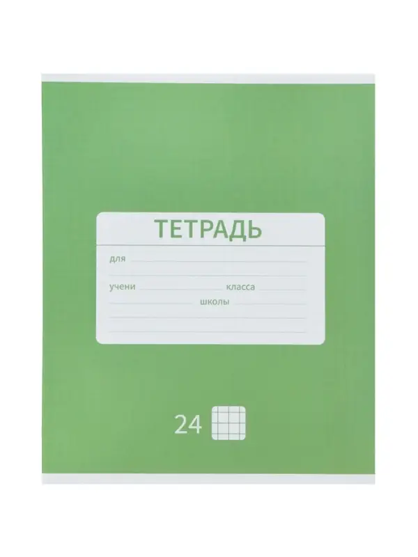 Тетрадь 24 листа в клетку &laquo;Новая школьная&raquo;, 10 штук, офсет + обложки 10 штук в подарок