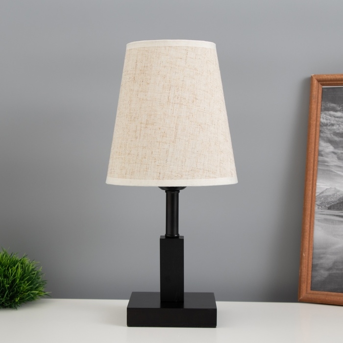 Лампа настольная Лампа настольная "Колд" 1х40Вт Е27 черный 16х16х34см