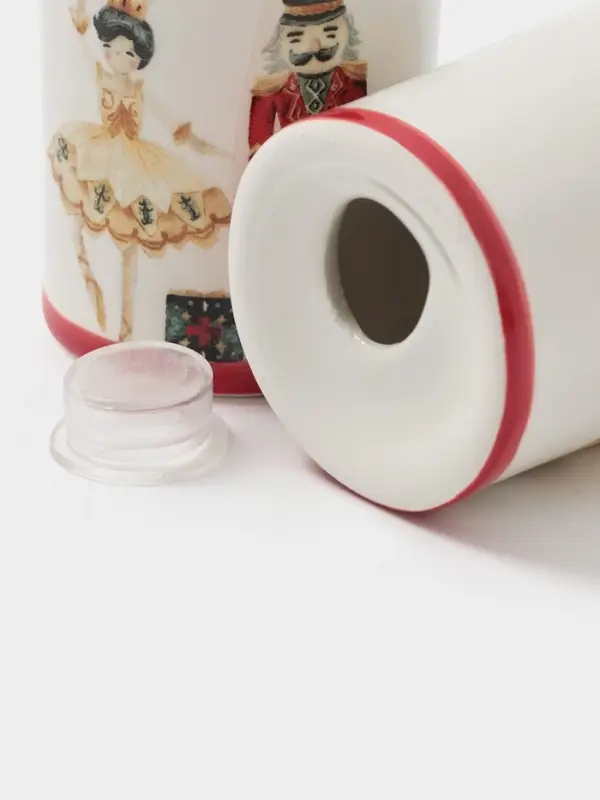 Набор для специй новогодний Доляна «Щелкунчик», 2 предмета: солонка, перечница 50 мл, 4.5×6.5, доломит, белый Набор для специй новогодний Доляна «Щелкунчик», 2 предмета: солонка, перечница 50 мл, 4.5×6.5, доломит, белый