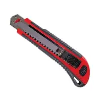 Нож выдвижной 18 мм (метал. направляющая, обрезин. корпус, 3 лезвия в комплекте) AVS NV18-3