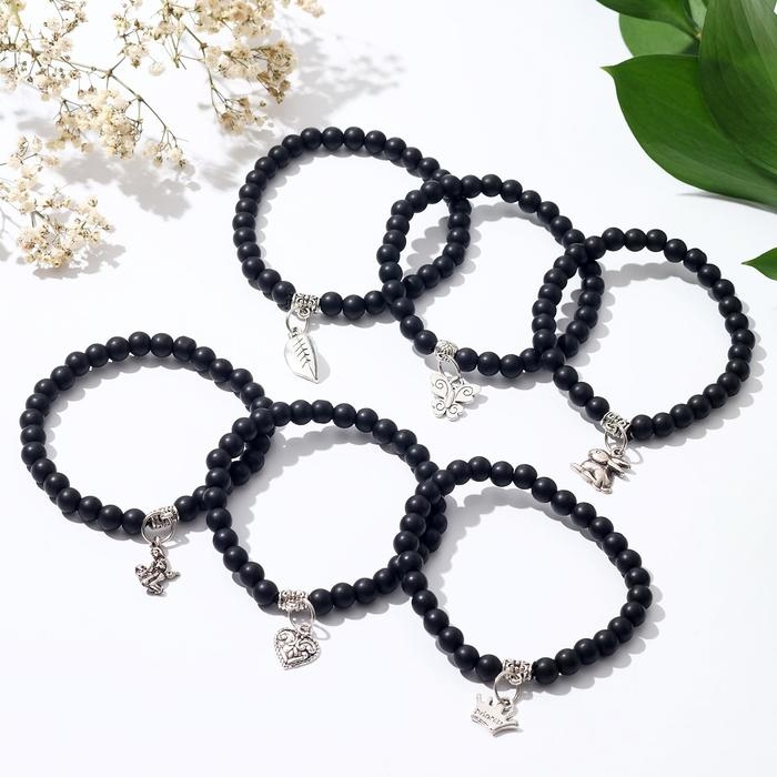 Браслет с подвеской МИКС шар №6 «Шунгит», 5,5см Браслет с подвеской МИКС шар №6 «Шунгит», 5,5см