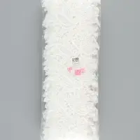 Кружево гипюровое, 90 мм, 9&plusmn;0.5 м, цвет белый