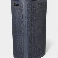 Плетёная корзина для белья с крышкой &laquo;Лён&raquo;, 100 л, 43&times;32&times;80 см, графит