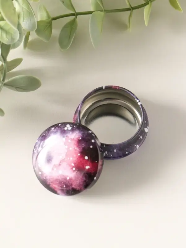 Шкатулка металл круглая "Стихии" набор 12 шт 4х4х2 см