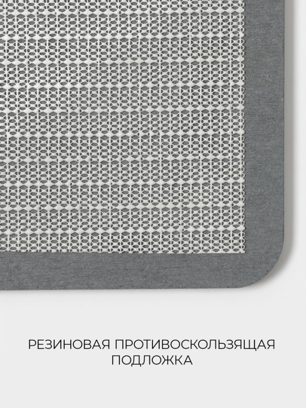 Коврик для ванной SAVANNA, из диатомитового камня, толщина 1 см, 39×60 см, серый Коврик для ванной SAVANNA, из диатомитового камня, толщина 1 см, 39×60 см, серый