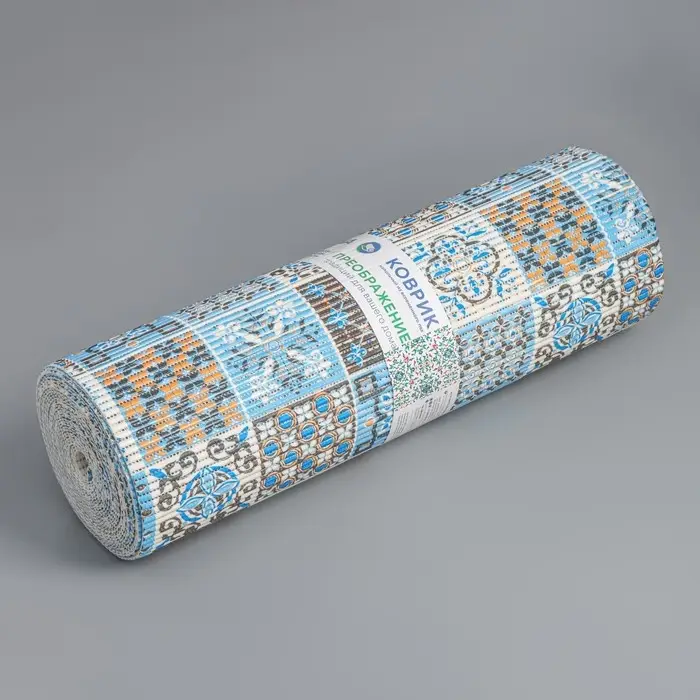 Коврик для ванной комнаты «Преображение», ширина 80 см, рулон 15 м, оранжево-синий Коврик для ванной комнаты «Преображение», ширина 80 см, рулон 15 м, оранжево-синий