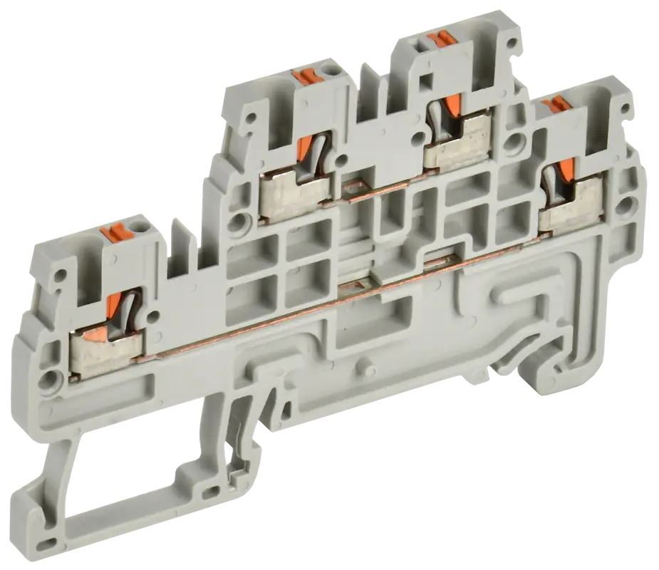 ARMAFIX Клемма пружинная Push-in CP-ML 2 ур. 1,5мм2 серая IEK