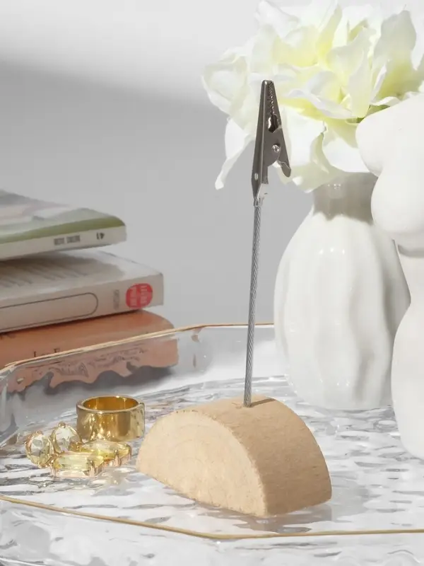 Подставка под ценник, фото &laquo;Прищепка&raquo;, с зажимом, 2.5&times;2.5&times;11 см, цвет серебро