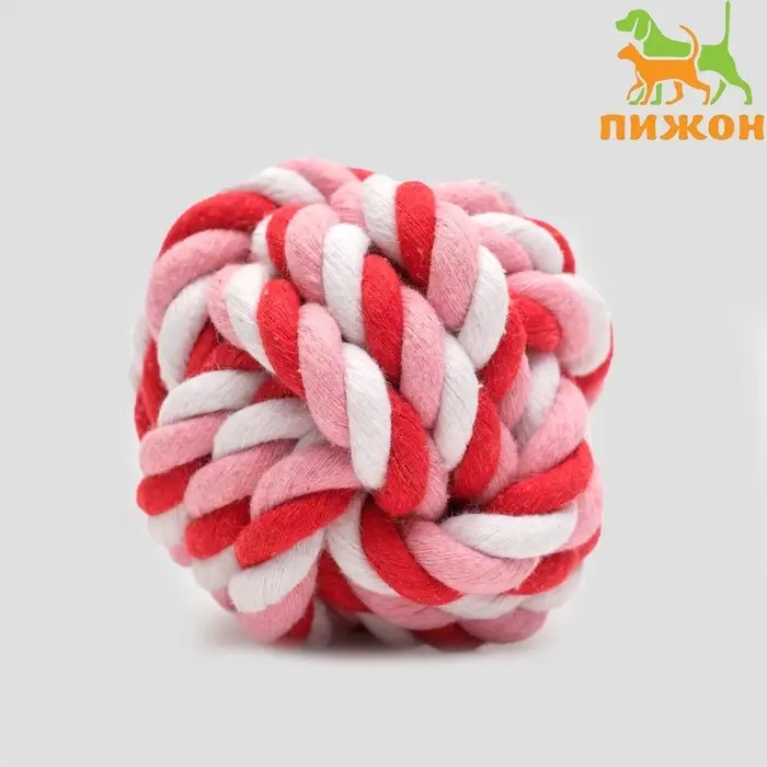 Мячик из каната, 6 см, цвет МИКС