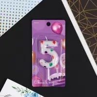 Свеча для торта, цифра «5», 5,5 х 8 см