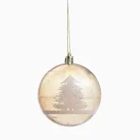 Ёлочные игрушки &laquo;Зимняя сказка&raquo;, шары новогодние, d=8 см, набор 2 шт., бело-коричневый