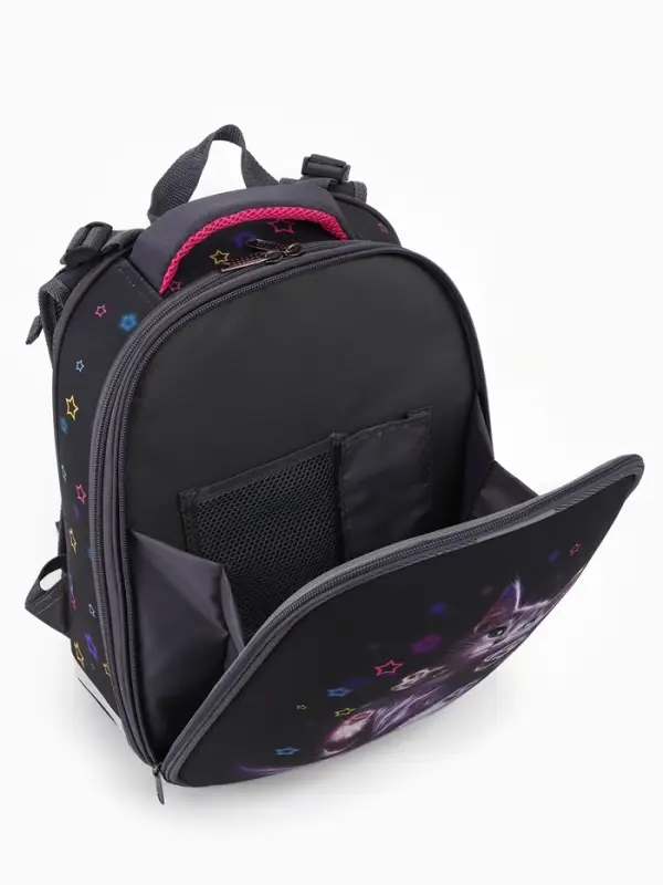 Рюкзак школьный для девочки &laquo;Звездочки&raquo;, Stavia, эргономичная спинка, 30&times;16&times;38 см, серый