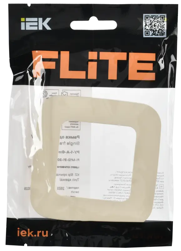 FLITE ARTISTIC Рамка 1-местная РУ-1-А-ФлСл сливочный IEK