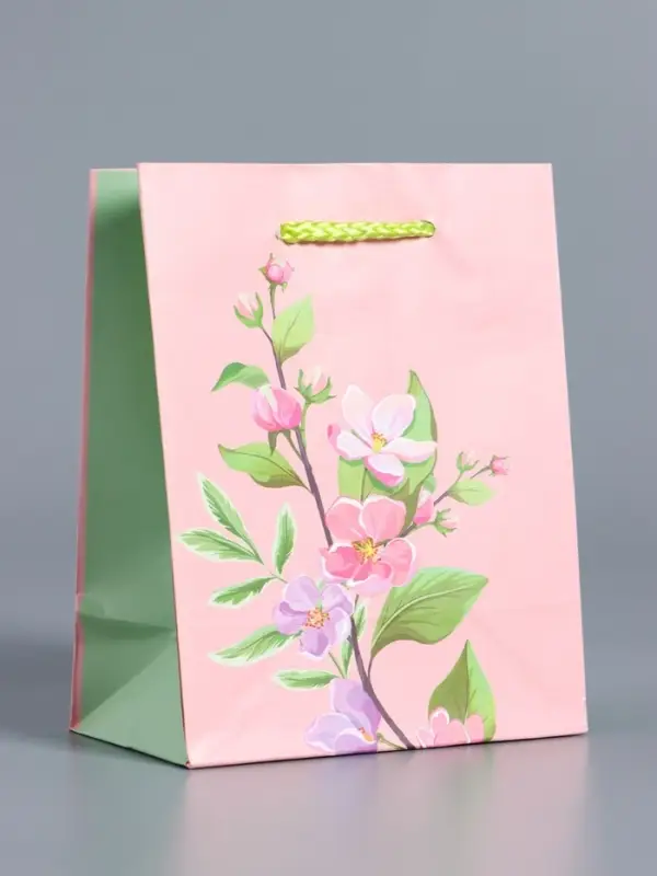 Пакет подарочный "Нежный комплимент" ламинированый 11,5 х 14,5 х 6,5 см