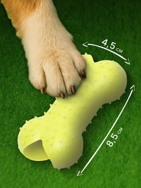 Жевательная игрушка для собак &laquo;Кость малая&raquo;, 8.5 см, TPR, салатовая