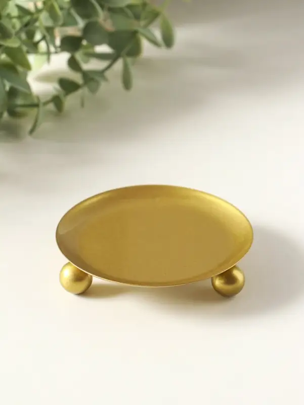 Подсвечник "Чашка на шариках" на 1 свечу, 9 см, золото