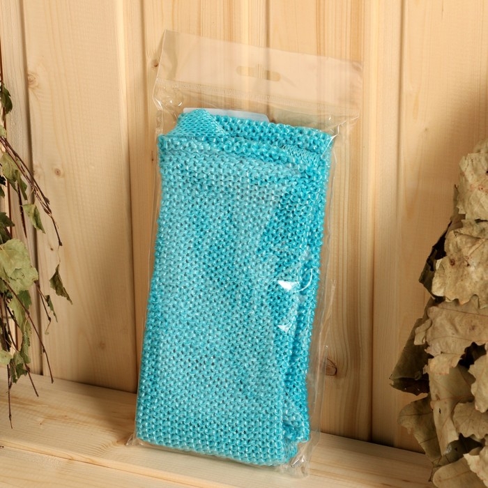 Мочалка банная вязаная Мочалка банная вязаная "Супердлинная", 70х11см, цвет микс