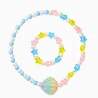 Набор детский "Выбражулька" 2 пред-а: бусы, браслет, ракушка, цветной
