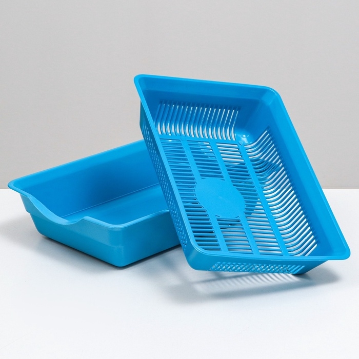 Туалет глубокий с сеткой 36 х 25 х 9 см, голубой Туалет глубокий с сеткой 36 х 25 х 9 см, голубой