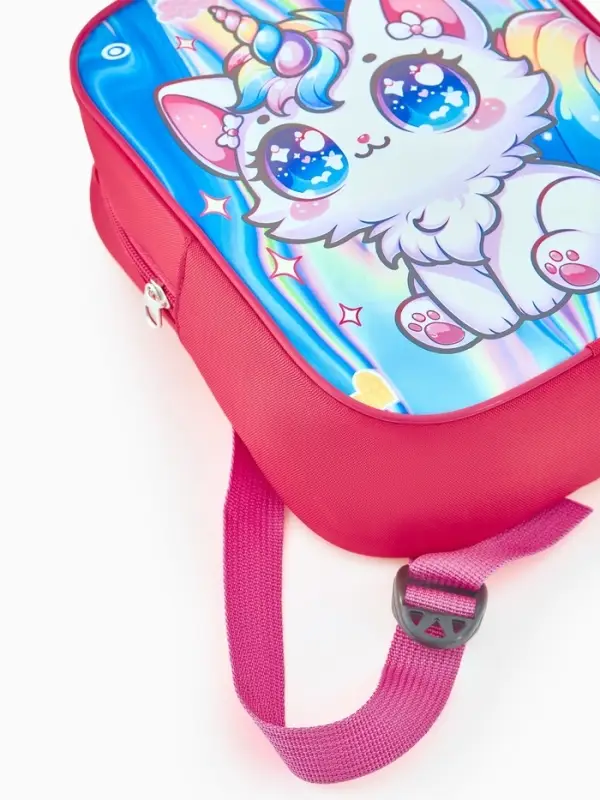 Рюкзак детский 20,5*9*24, отд на молнии, единорог ярко-розовый Рюкзак детский 20,5*9*24, отд на молнии, единорог ярко-розовый