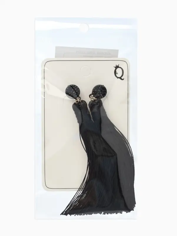 Серьги &laquo;Кисти&raquo;, гармония, чёрные, L кисти 8.5 см
